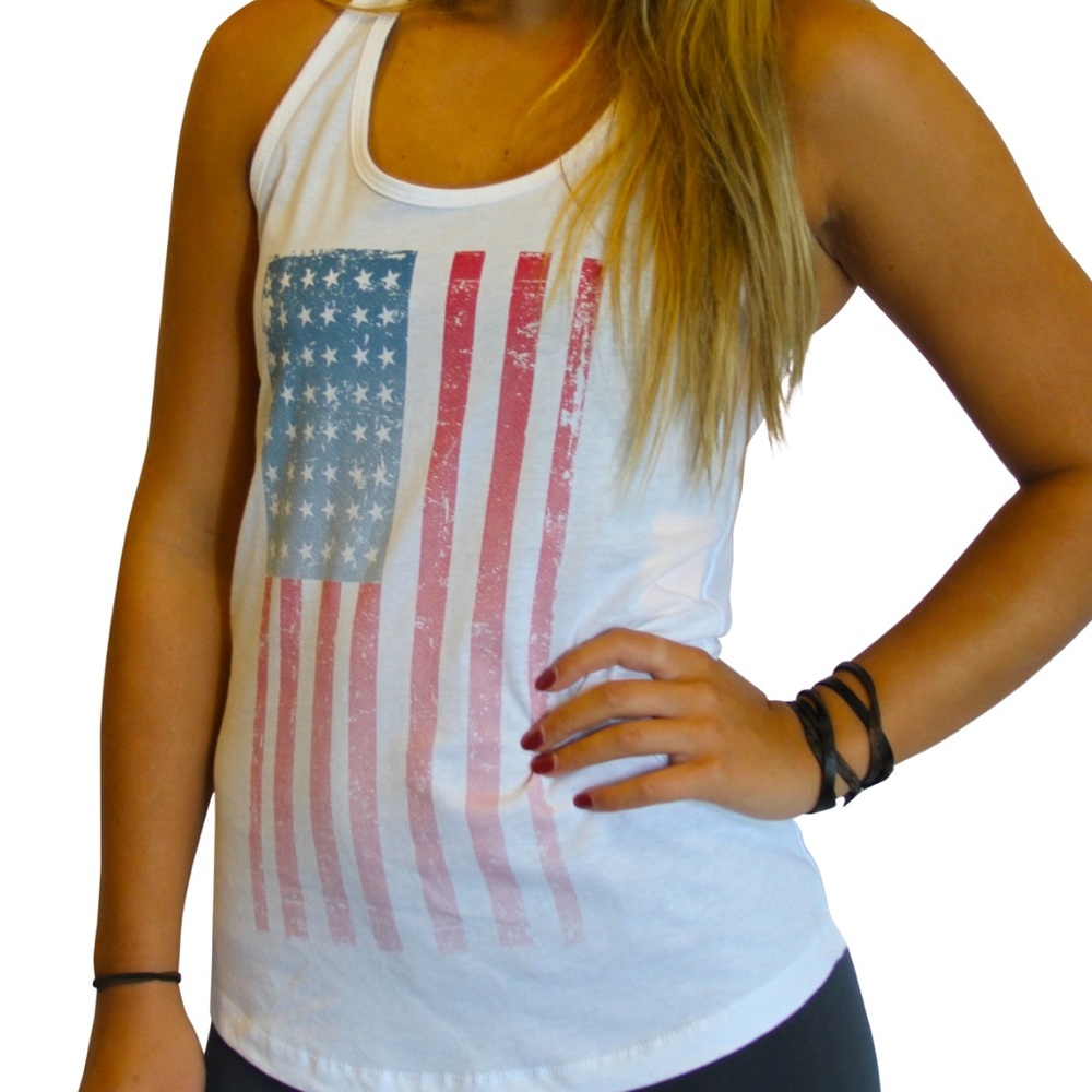 American Flag Stay Strong America Tank Top